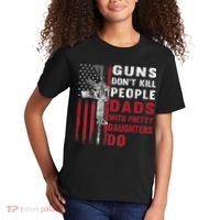 Guns Don't Kill People Dads With Pretty Daughters Do Kids T-Shirt thumb 2