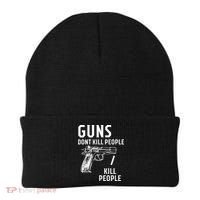 Guns Dont Kill People I Do Beanie thumb 0