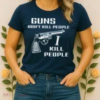 Guns Dont Kill People I Do Women's T-Shirt thumb 2