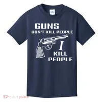 Guns Dont Kill People I Do Kids T-Shirt thumb 0