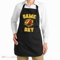 Game Day Kick Off Football Black And Yellow Team Fan Apron thumb 2