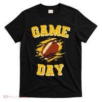 Game Day Kick Off Football Black And Yellow Team Fan T-Shirt thumb 0
