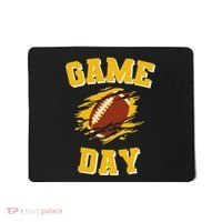 Game Day Kick Off Football Black And Yellow Team Fan Mousepad thumb 0