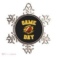 Game Day Kick Off Football Black And Yellow Team Fan Ornament thumb 0