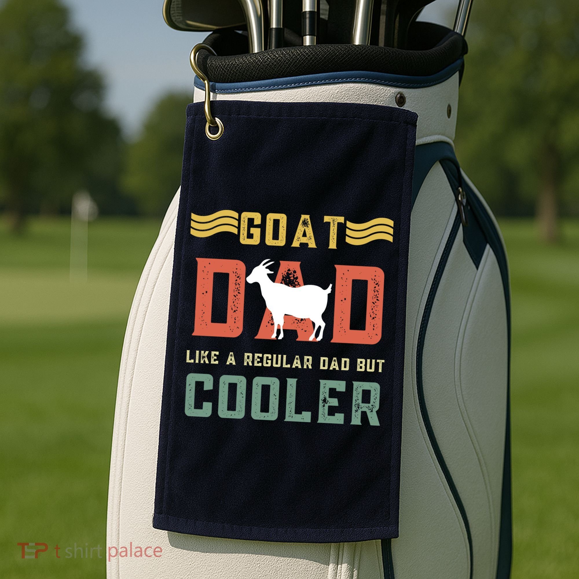 Goat Dad Like A Regular Dad But Cooler Golf Towel