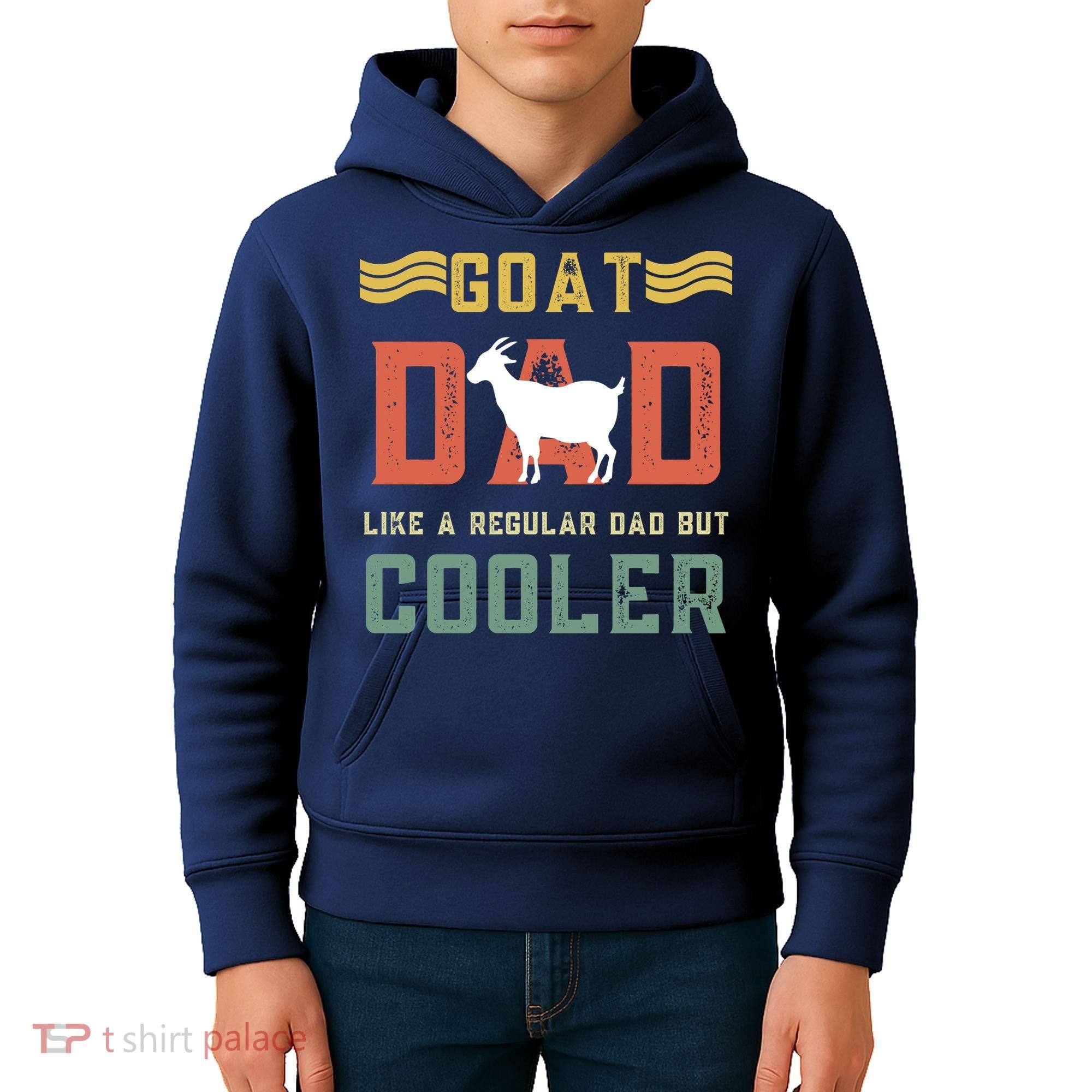 Goat Dad Like A Regular Dad But Cooler Kids Hoodie