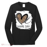 Game Day Leopard Football Fan Cute Heart Long Sleeve Shirt thumb 0
