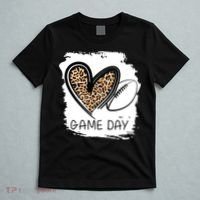Game Day Leopard Football Fan Cute Heart T-Shirt thumb 5