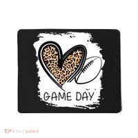 Game Day Leopard Football Fan Cute Heart Mousepad thumb 0