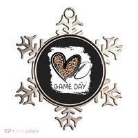 Game Day Leopard Football Fan Cute Heart Ornament thumb 0