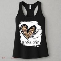 Game Day Leopard Football Fan Cute Heart Women's Tank Top thumb 3