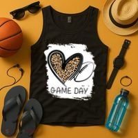 Game Day Leopard Football Fan Cute Heart Tank Top thumb 4
