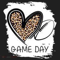 Game Day Leopard Football Fan Cute Heart Golf Towel thumb 3