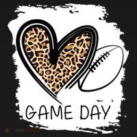 Game Day Leopard Football Fan Cute Heart Toddler T-Shirt thumb 4