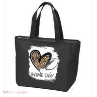 Game Day Leopard Football Fan Cute Heart Tote Bag thumb 3