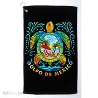 Golfo De Mexico Viva Mexico Gulf Of Mexico Golf Towel thumb 0