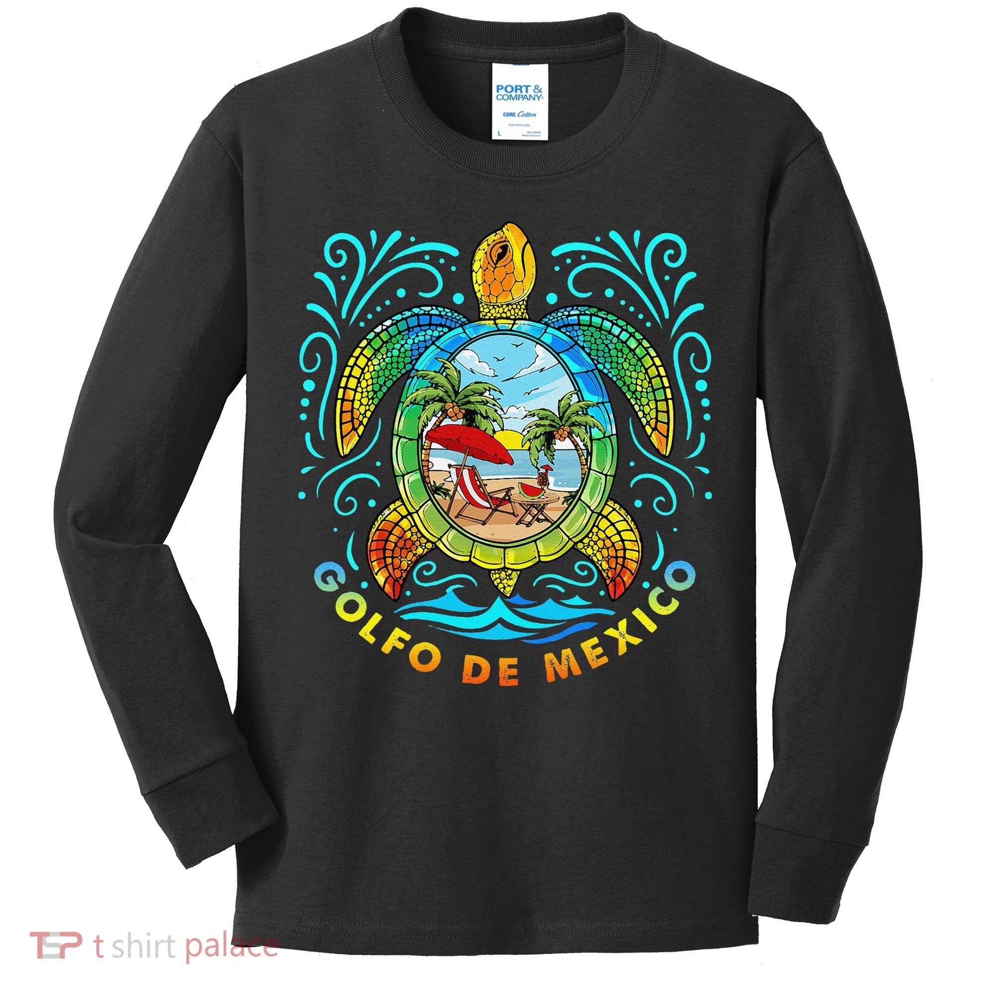 Golfo De Mexico Viva Mexico Gulf Of Mexico Kids Long Sleeve Shirt