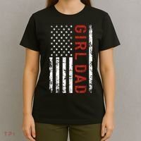 Girl Dad Men Proud Father Of Fathers Day Vintage T-Shirt thumb 4