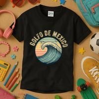 Golfo De Mexico Viva Mexico Gulf Of Mexico Kids T-Shirt thumb 3