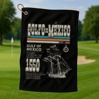 Golfo De MéXico Est 1550 Origin Gulf Of Mexico Golf Towel thumb 1