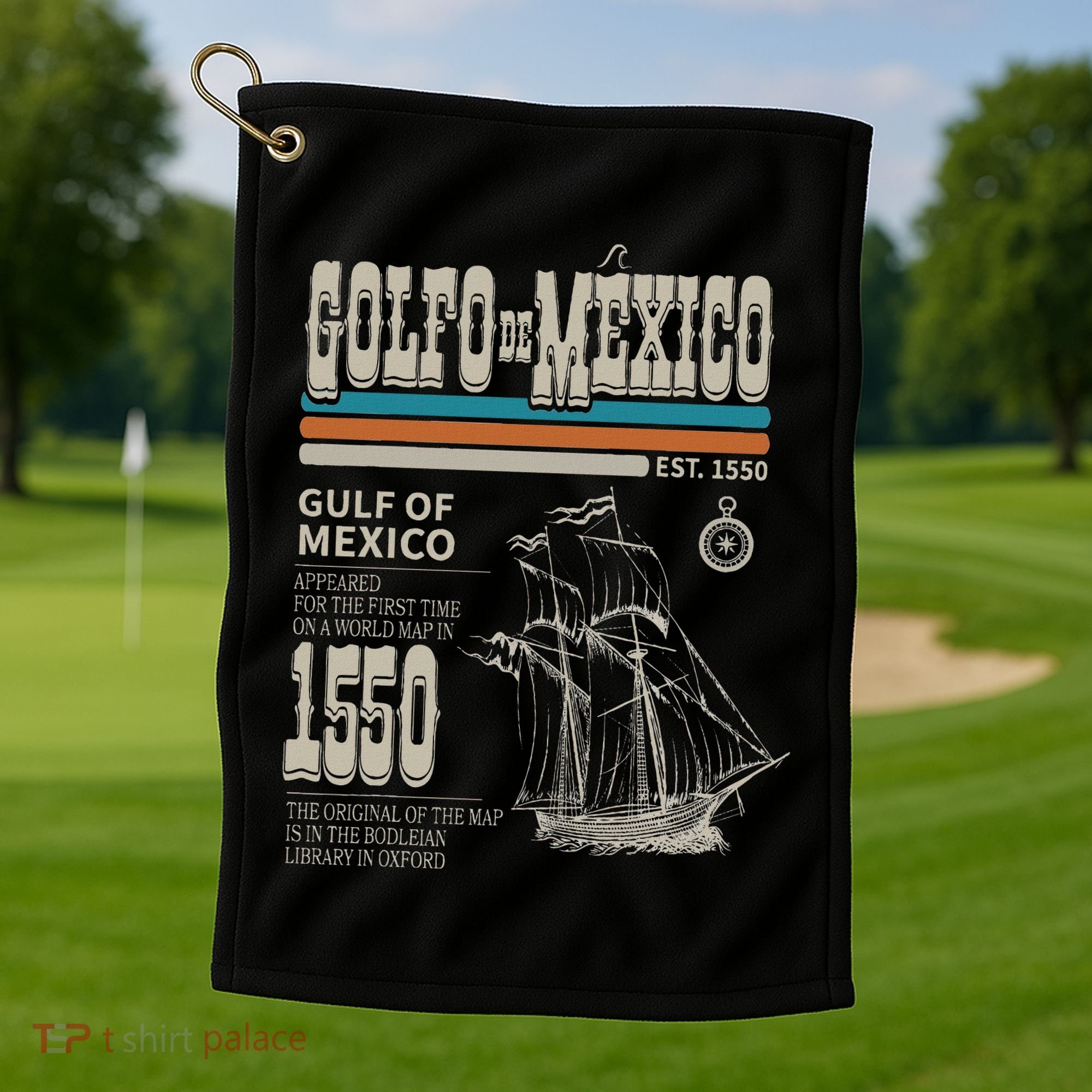Golfo De MéXico Est 1550 Origin Gulf Of Mexico Golf Towel