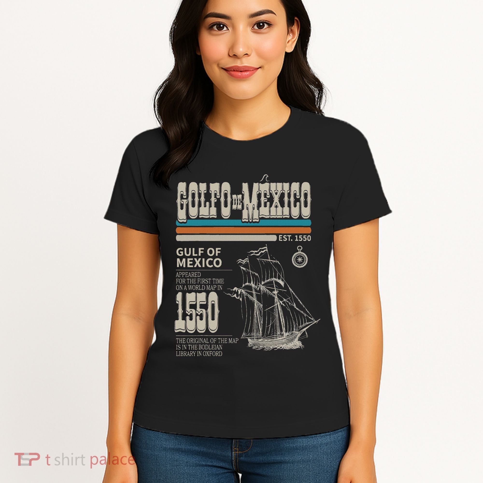 Golfo De MéXico Est 1550 Origin Gulf Of Mexico Women's T-Shirt