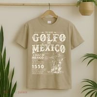 Golfo De MéXico 1550 Gulf Of Mexico 1550 Retro Vintage T-Shirt thumb 2