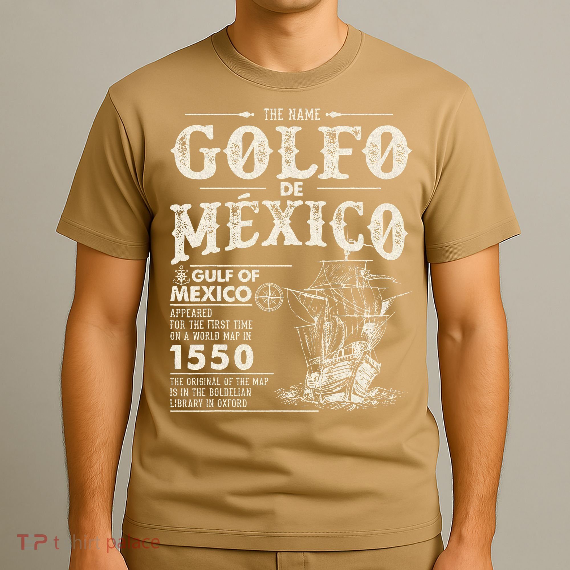 Golfo De MéXico 1550 Gulf Of Mexico 1550 Retro Vintage T-Shirt