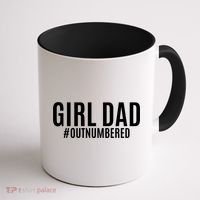 Girl Dad Outnumbered Tee Fathers Day Gift From Wife Daughter Gift Coffee Mug thumb 1