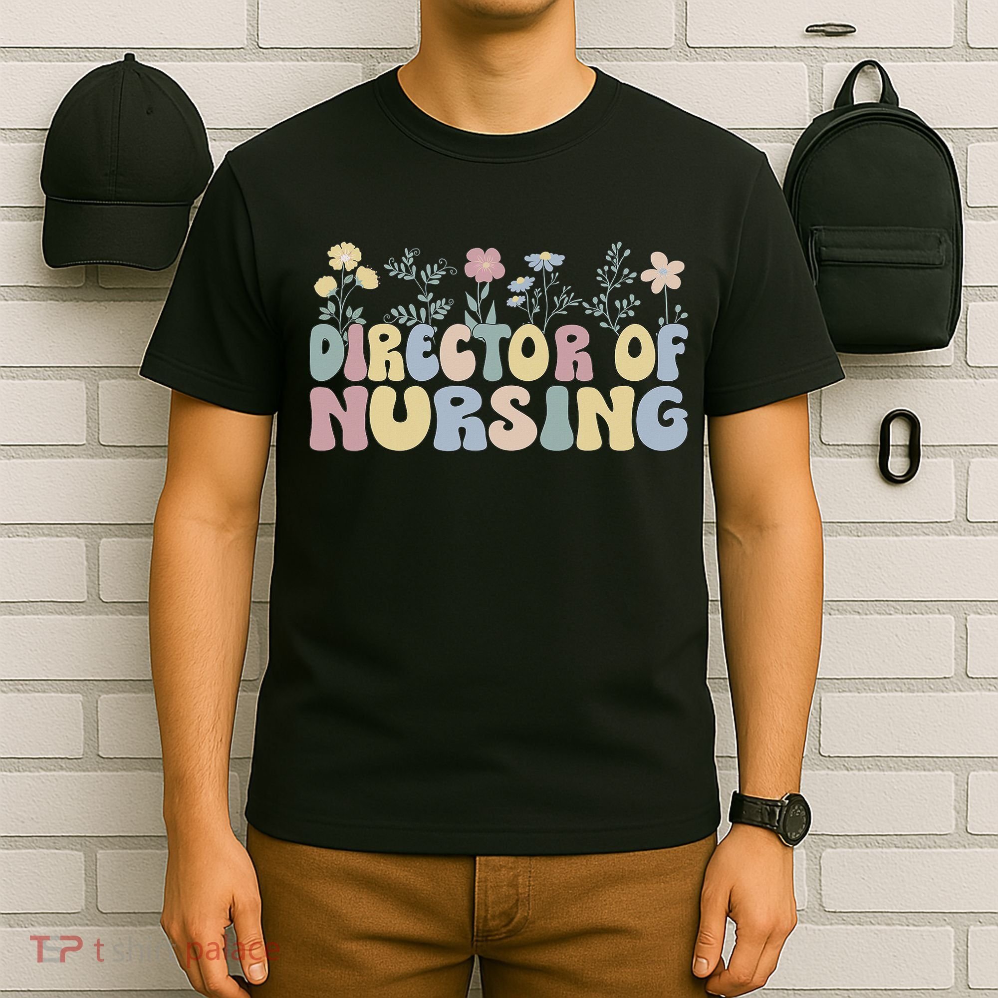 Groovy Director Of Nursing Flowers Director Nurse T-Shirt