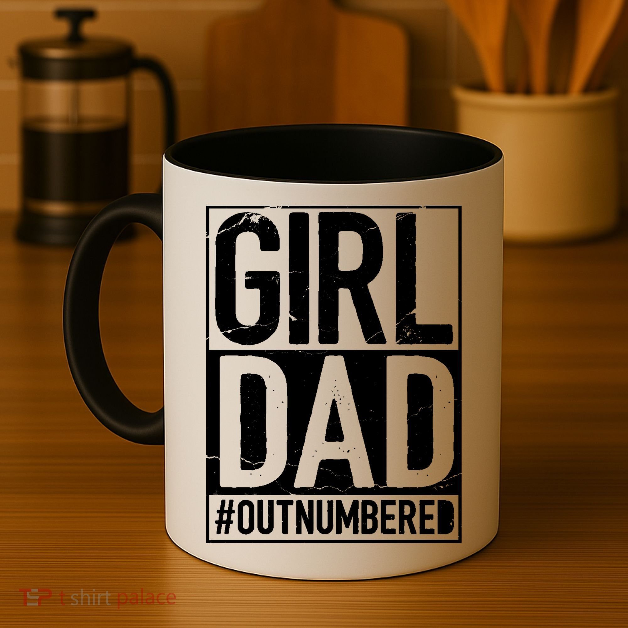 Girl Dad Outnumbered Gift Fathers Day From Wife Daughter Great Gift Coffee Mug