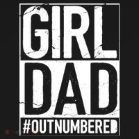 Girl Dad Outnumbered Gift Fathers Day From Wife Daughter Great Gift Women's Hoodie thumb 2