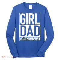 Girl Dad Outnumbered Gift Fathers Day From Wife Daughter Great Gift Long Sleeve Shirt thumb 0