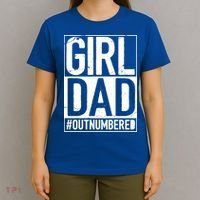 Girl Dad Outnumbered Gift Fathers Day From Wife Daughter Great Gift T-Shirt thumb 4