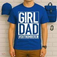 Girl Dad Outnumbered Gift Fathers Day From Wife Daughter Great Gift T-Shirt thumb 6