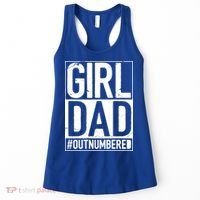 Girl Dad Outnumbered Gift Fathers Day From Wife Daughter Great Gift Women's Tank Top thumb 0