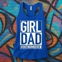 Girl Dad Outnumbered Gift Fathers Day From Wife Daughter Great Gift Women's Tank Top thumb 3