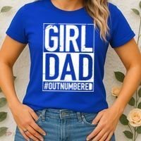 Girl Dad Outnumbered Gift Fathers Day From Wife Daughter Great Gift Women's T-Shirt thumb 2