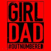 Girl Dad Outnumbered Gift Fathers Day From Wife Daughter Great Gift Santa Hat thumb 1