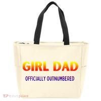 Girl Dad Officially Outnumbered Gift Tote Bag thumb 0