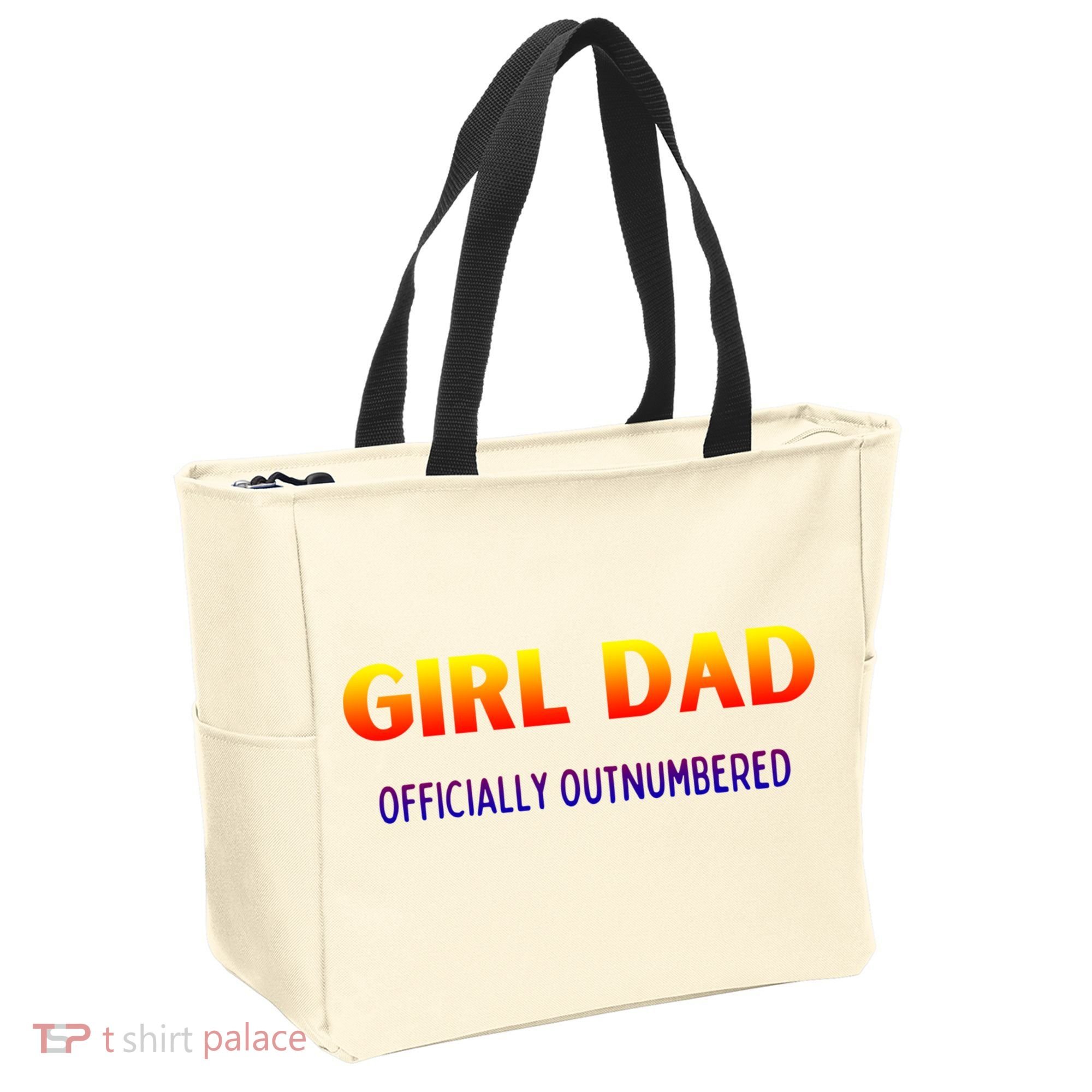Girl Dad Officially Outnumbered Gift Tote Bag