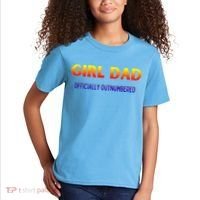 Girl Dad Officially Outnumbered Gift Kids T-Shirt thumb 2