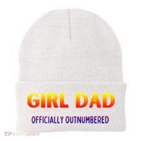 Girl Dad Officially Outnumbered Gift Beanie thumb 0