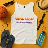 Girl Dad Officially Outnumbered Gift Tank Top thumb 4