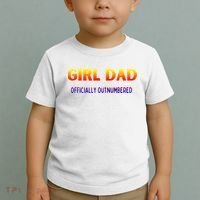 Girl Dad Officially Outnumbered Gift Toddler T-Shirt thumb 2
