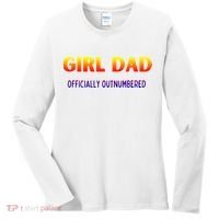 Girl Dad Officially Outnumbered Gift Women's Long Sleeve Shirt thumb 0