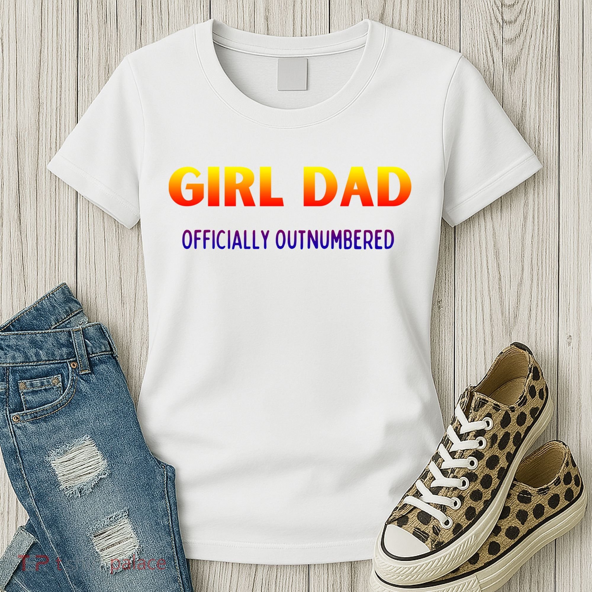 Girl Dad Officially Outnumbered Gift Women's T-Shirt