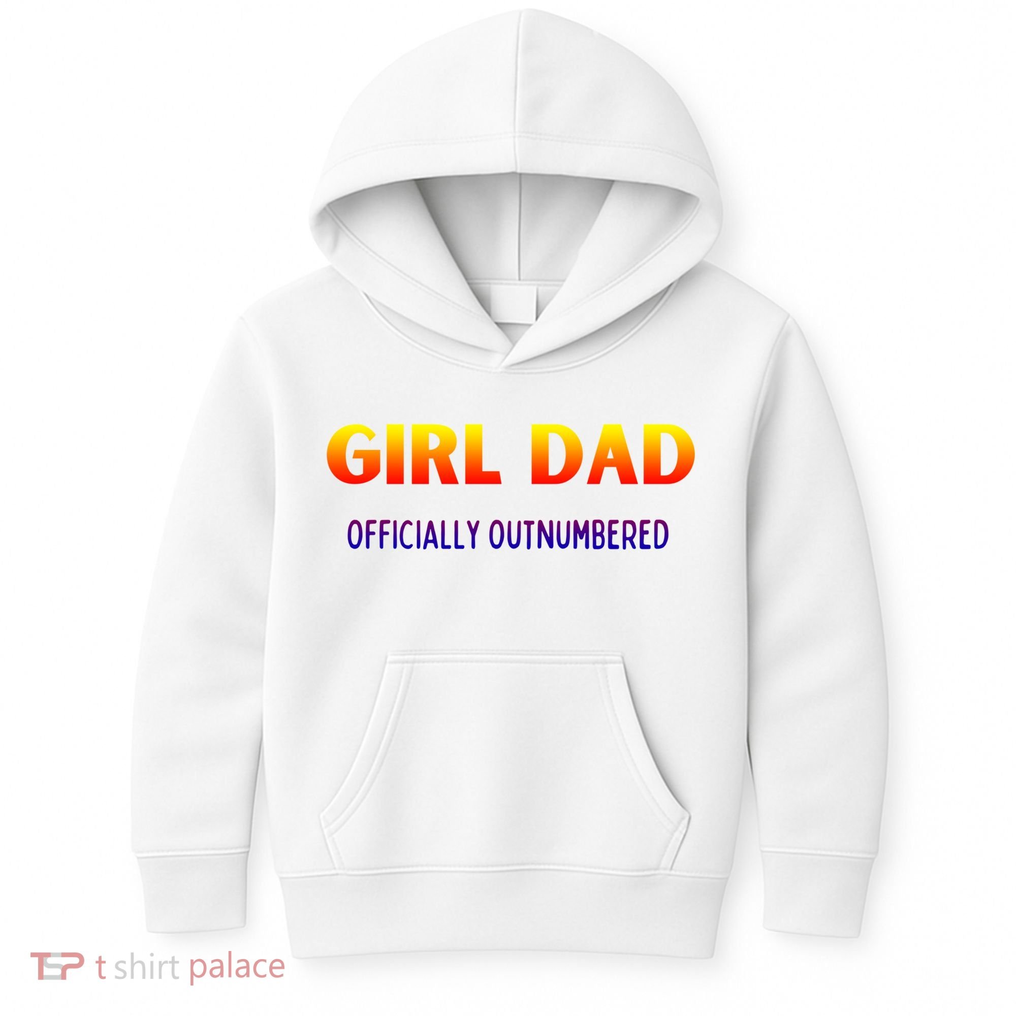 Girl Dad Officially Outnumbered Gift Kids Hoodie