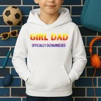 Girl Dad Officially Outnumbered Gift Kids Hoodie thumb 2