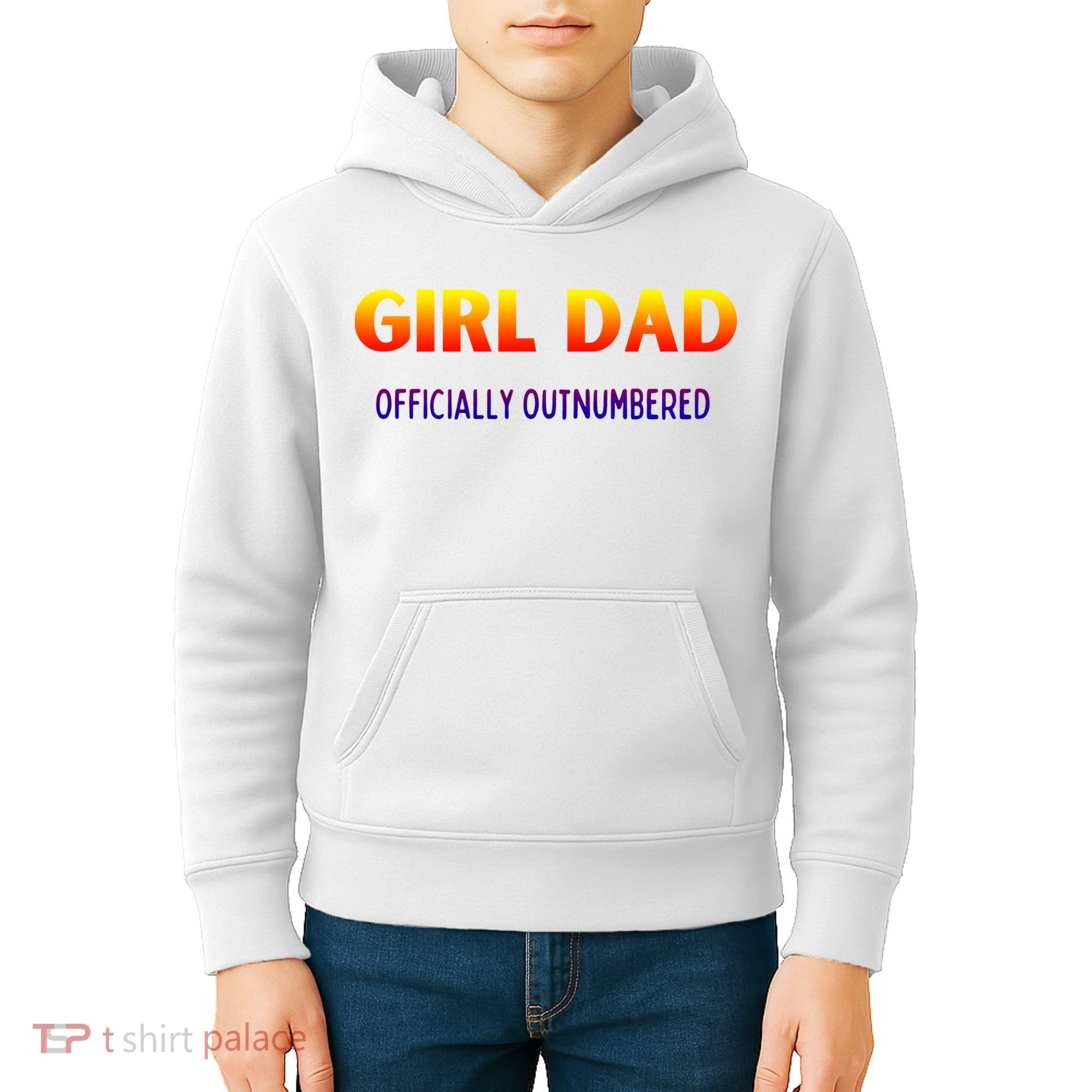 Girl Dad Officially Outnumbered Gift Kids Hoodie